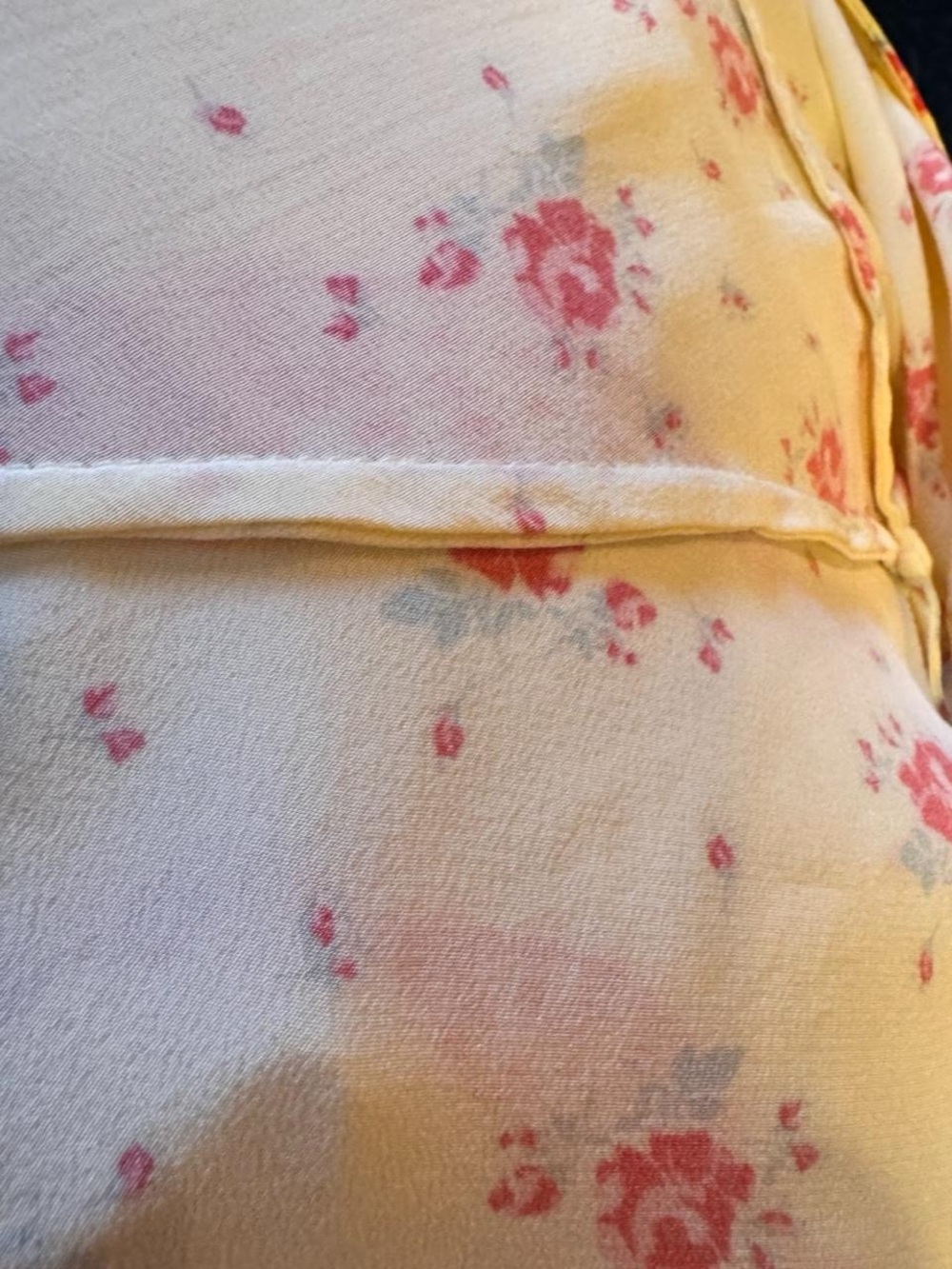 Realisation Par Isabelli 100% silk Yellow Floral V-Neck Sundress L - Picture 7 of 8